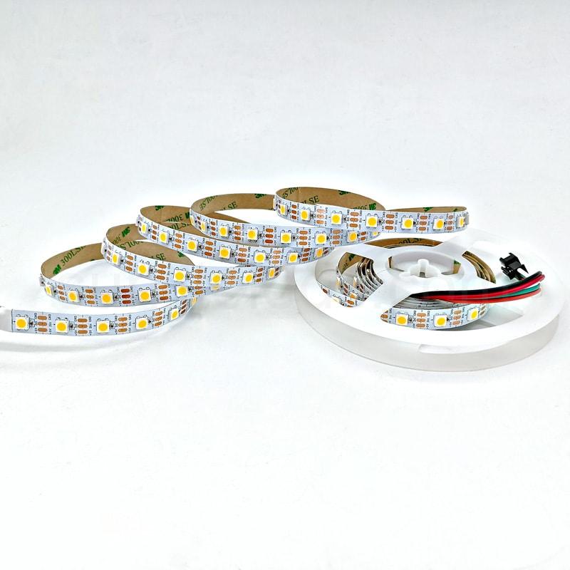 8mm White individually controlled SK6812 LED strip 60leds