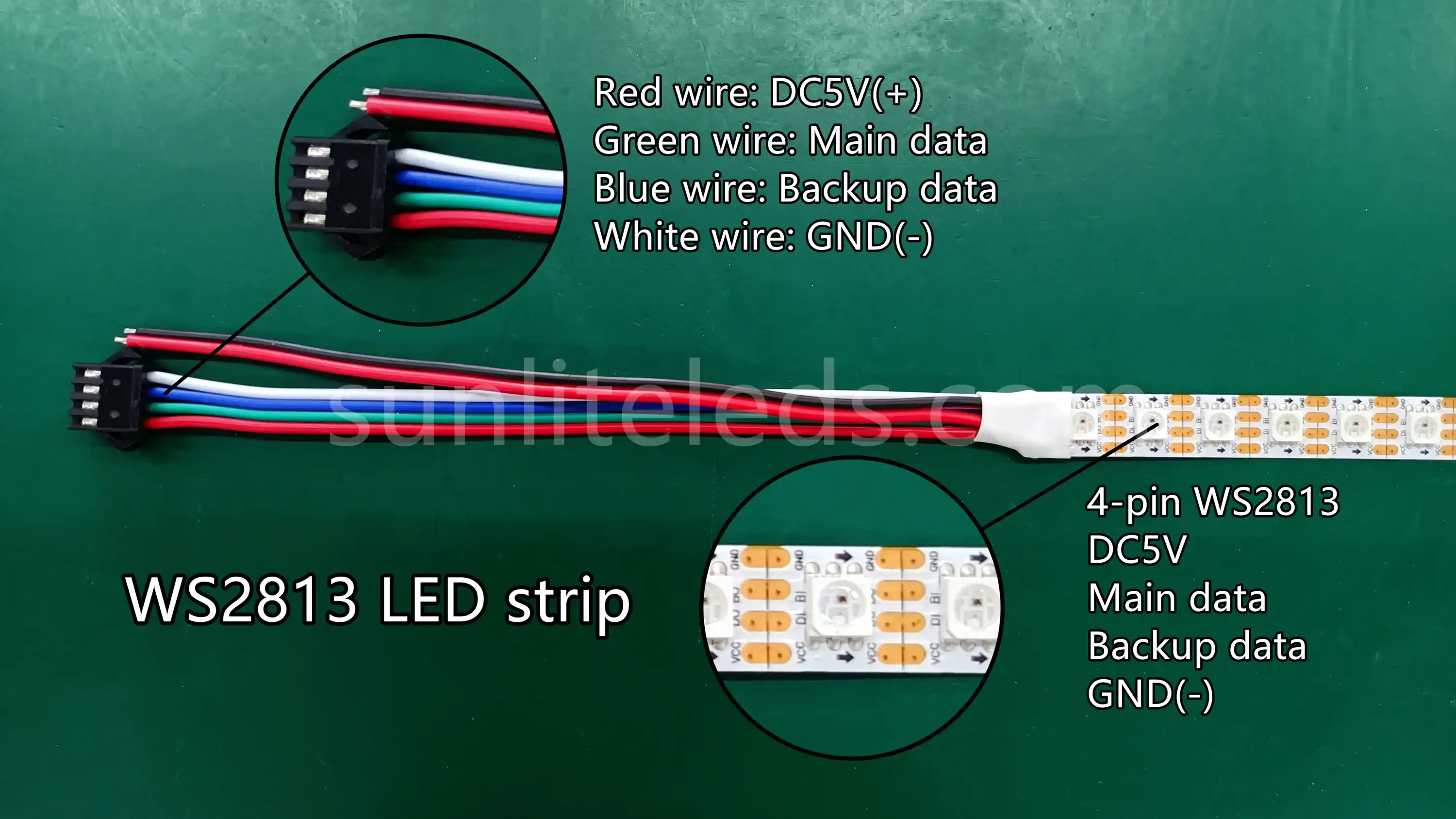 WS2813 rgb led strip detail