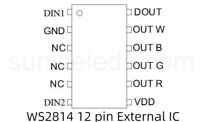 WS2814 RGBW 12 pin External IC
