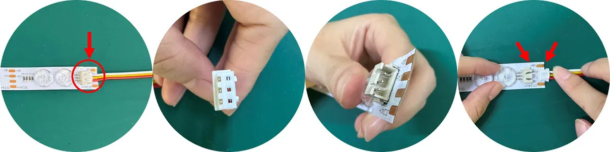 Led strip with lens No need for wire welding